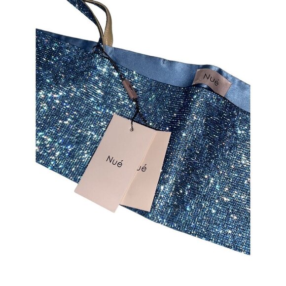 Nue Studio Charlotte Top iin Sky Blue Medium New Womens Cropped Crystal Tank - Picture 8 of 16